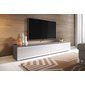 Závesný TV stolík Lowboard D 180 cm - dekor bodega / biely lesk 02
