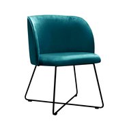 Moderná jedálenská stolička Livia Cross 5 - tmavo tyrkysovo zelená