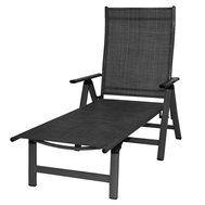 Polohovacie lehátko London - čierna - 01