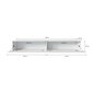 Minimalistický TV stolík Lowboard D 180 cm - biely / biely lesk 05