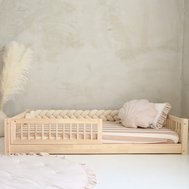 Jednolôžková posteľ Basic 80 x 160 cm - prírodná borovica / nízke nožičky