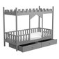 Detská posteľ zámok Dragon 4 - 90 x 180 cm - sivá 03
