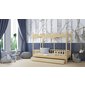 Masívna detská posteľ Dragon 3 s úložným priestorom - 90 x 180 cm - prírodná borovica 01