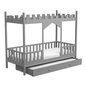 Masívna detská posteľ Dragon 3 s úložným priestorom - 80 x 160 cm - sivá 03