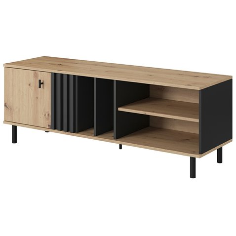 Televízny stolík Madis 138 cm - dub artisan/antracit - 01