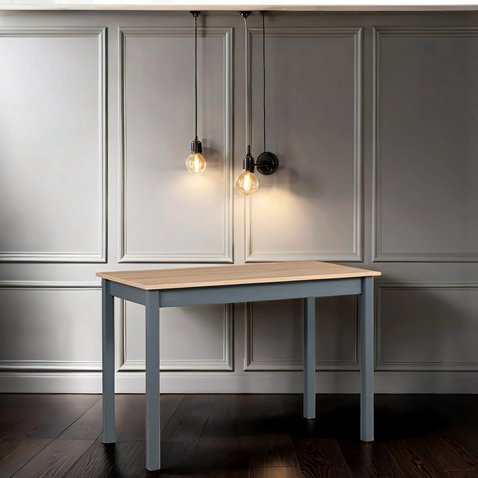 Jednoduchý jedálenský stôl Max 2 – dub sonoma / grafit 01