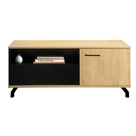 Malý televízny stolík Madison - dub piškótový / čierna - 01