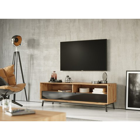 Dubový TV stolík Modern Loft 2 - 160 cm - 01
