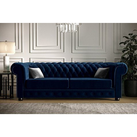Štýlová pohovka Chesterfield - tmavomodrá navy 01