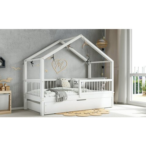 Domčeková posteľ Musa bis + úložný priestor - 90 x 200 / biela 01