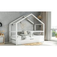 Domčeková posteľ Musa bis s úložným priestorom - 70 x 140 / biela
