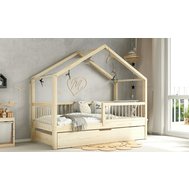 Domčeková posteľ Musa bis s úložným priestorom - 70 x 140 / prírodná
