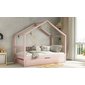 Masívna posteľ Musa bis s úložným priestorom - 80 x 160 / ružová 03