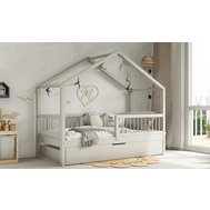 Domčeková posteľ Musa bis s úložným priestorom - 70 x 140 / svetlo šedá