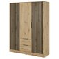 Moderná šatníková skriňa Nelly - dub artisan/čierna - 02