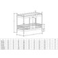Detská posteľ v tvare zámku Dragon 2 - 90 x 180 cm - rozmery