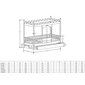 Detská posteľ Dragon 5 s prístelkou - 90 x 200 cm - rozmery