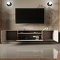 Moderný závesný TV stolík NOE 200 cm - dub artisan/biely matný 02