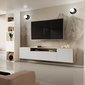 Moderný závesný TV stolík NOE 200 cm - dub artisan/biely matný 03