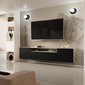 NOE frézovaný závesný TV stolík 200 cm - dub artisan/čierny mat 02