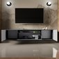 Moderný TV stolík frézovaný NOE 200 cm - grafit 02