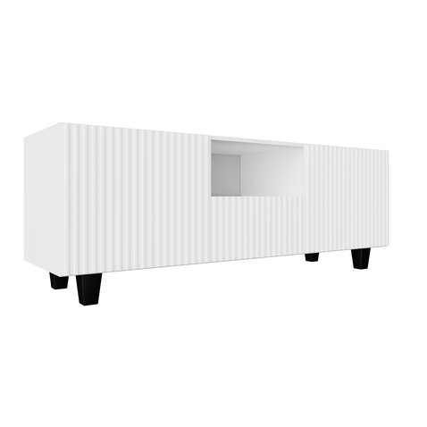TV stolík s frézovaním NOE 140 cm - biely mat 01