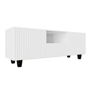 TV stolík s frézovaním NOE 140 cm - biely mat