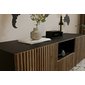 TV stolík s frézovaním NOE 140 cm - čierny mat/dub catania 03