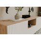 Televízny stolík frézovaný NOE 140 cm - dub artisan /biely mat 03