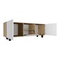 Televízny stolík frézovaný NOE 140 cm - dub artisan /biely mat 06