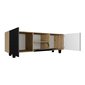 NOE frézovaný TV stolík 140 cm - dub artisan/čierny mat 06