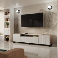 Televízny stolík frézovaný NOE 200 cm - dub artisan/biely matný Televízny stolík frézovaný NOE 200 cm - dub artisan/biely matný