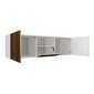 Frézovaný závesný TV stolík NOE 140 cm - biely mat/dub catania 05