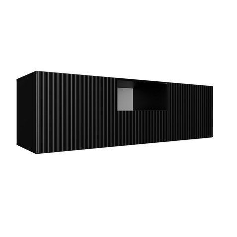 Závesný TV stolík NOE 140 cm - čierny matný 01