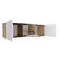 Moderný závesný TV stolík NOE 140 cm - dub artisan/biely matný 02