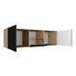 NOE frézovaný závesný TV stolík 140 cm - dub artisan/čierny mat 02