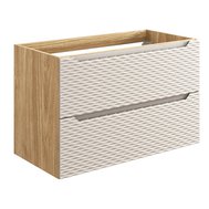 Umývadlová skrinka Ocean beige 90 - dub olejovaný / béžová - 01