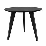 Konferenčný okrúhly stolík z jaseňa Orbetello 50 cm - tmavo čierny 01
