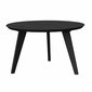 Konferenčný okrúhly stolík z dubového dreva Orbetello 70 cm - tmavo čierny 02