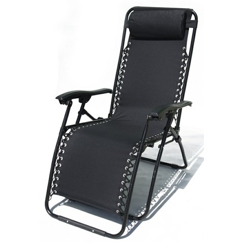 Polohovacie kreslo Oxford - čierne - 01