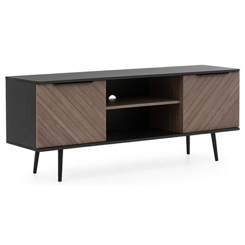 Praktický TV stolík Pinelli - čierny grafit/captain deck - 01