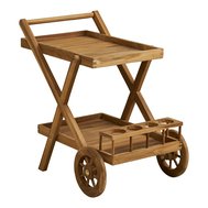 Záhradný servírovací stolík Pasak - teak, prírodný