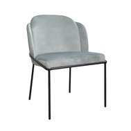 Zamatová stolička Polly new - svetlo sivá