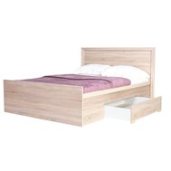 Dvojlôžková posteľ s úložným priestorom Finezja F10 - dub sonoma