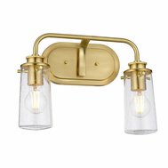 Nástenné kúpeľňové svietidlo Braelyn – brúsená mosadz 01