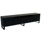 Dizajnový TV stolík s frézovanými dvierkami Cleo 200 cm - čierna - 02