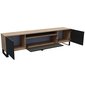 VÝPREDAJ - TV stolík s frézovanými dvierkami Remo 180 cm - dub artisan / čierna 04