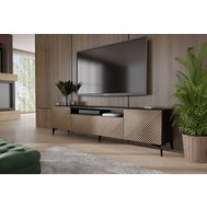 Elegantný televízny stolík Sento 180 - dub zlatý / čierna