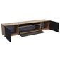 Závesný TV stolík s frézovanými dvierkami Remo 180 cm - dub artisan / čierna - 04