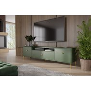 Zelený televízny stolík Mell 180 cm